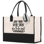 Grandma Tote Bag Grandma's Getaway Bag Grandma Nana Bag Grandma Gift Bag Shopping Bag Mothers Day Gift Live Love Spoil Bag Grandma Beach Bag
