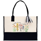 Teacher Floral Tote Bag Teacher Wildflower Graphic Tote Teacher Life Tote Bag Teacher Flower Bag Gift for Teacher Wildflower Book Bag