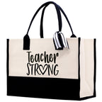 Teacher Stuff Tote Bag Teacher Bag Teacher Gift Teacher Retirement Gift Best Teacher Gifts Teacher Appreciation Gift Teacher Strong Tote Bag