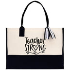 Teacher Stuff Tote Bag Teacher Bag Teacher Gift Teacher Retirement Gift Best Teacher Gifts Teacher Appreciation Gift Teacher Strong Tote Bag
