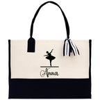 Dance Personalized Tote Bag Ballet Bag Gymnastic Bag Ballerina Bag Dancer Gift Dance Teacher Gift Dance Student Bag Custom for Women Girls