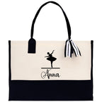 Dance Personalized Tote Bag Ballet Bag Gymnastic Bag Ballerina Bag Dancer Gift Dance Teacher Gift Dance Student Bag Custom for Women Girls
