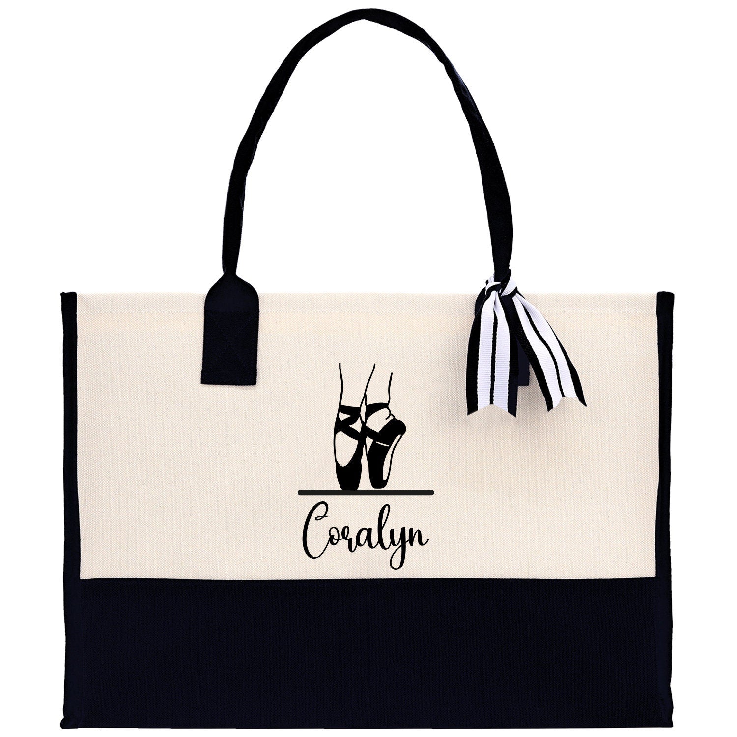 Dance Personalized Tote Bag Ballet Bag Gymnastic Bag Ballerina Bag Dancer Gift Dance Teacher Gift Dance Student Bag Custom for Women Girls