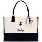 Dance Personalized Tote Bag Ballet Bag Gymnastic Bag Ballerina Bag Dancer Gift Dance Teacher Gift Dance Student Bag Custom for Women Girls