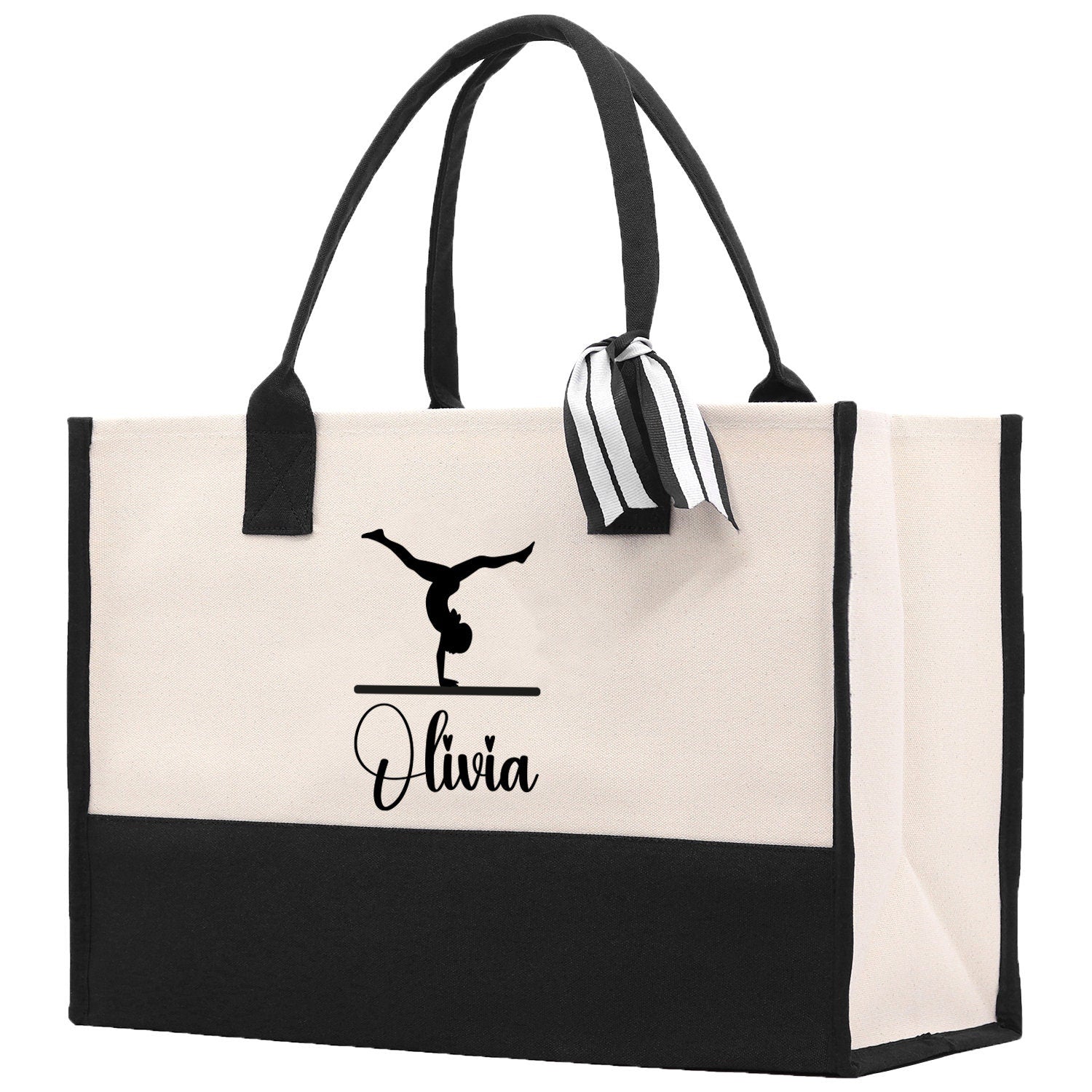 Dance Personalized Tote Bag Ballet Bag Gymnastic Bag Ballerina Bag Dancer Gift Dance Teacher Gift Dance Student Bag Custom for Women Girls