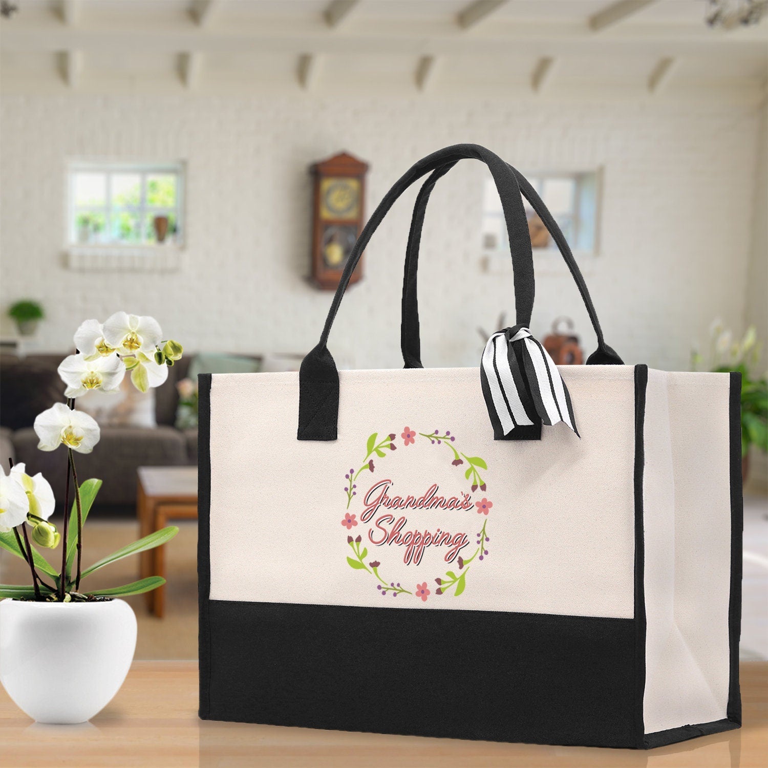 Grandma Tote Bag Grandma's Getaway Bag Grandma Nana Bag Grandma Gift Bag Shopping Bag Mothers Day Gift Live Love Spoil Bag Grandma Beach Bag