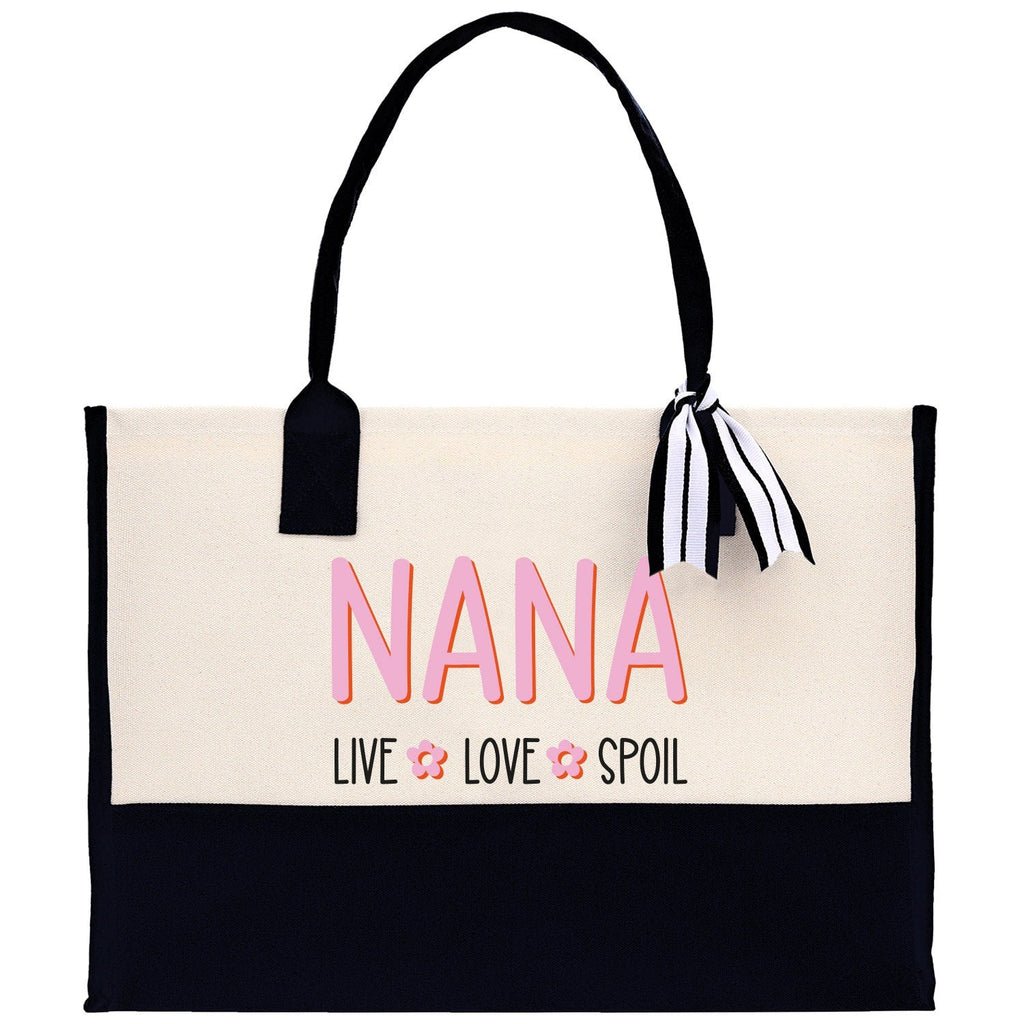 Grandma Tote Bag Grandma's Getaway Bag Grandma Nana Bag Grandma Gift Bag Shopping Bag Mothers Day Gift Live Love Spoil Bag Grandma Beach Bag