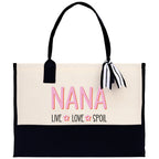 Grandma Tote Bag Grandma's Getaway Bag Grandma Nana Bag Grandma Gift Bag Shopping Bag Mothers Day Gift Live Love Spoil Bag Grandma Beach Bag