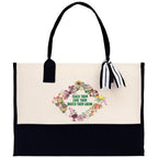 Teacher Floral Tote Bag Teacher Wildflower Graphic Tote Teacher Life Tote Bag Teacher Flower Bag Gift for Teacher Wildflower Book Bag