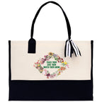 Teacher Floral Tote Bag Teacher Wildflower Graphic Tote Teacher Life Tote Bag Teacher Flower Bag Gift for Teacher Wildflower Book Bag