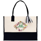 Teacher Floral Tote Bag Teacher Wildflower Graphic Tote Teacher Life Tote Bag Teacher Flower Bag Gift for Teacher Wildflower Book Bag