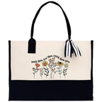 Teacher Floral Tote Bag Teacher Wildflower Graphic Tote Teacher Life Tote Bag Teacher Flower Bag Gift for Teacher Wildflower Book Bag