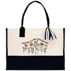 Teacher Floral Tote Bag Teacher Wildflower Graphic Tote Teacher Life Tote Bag Teacher Flower Bag Gift for Teacher Wildflower Book Bag