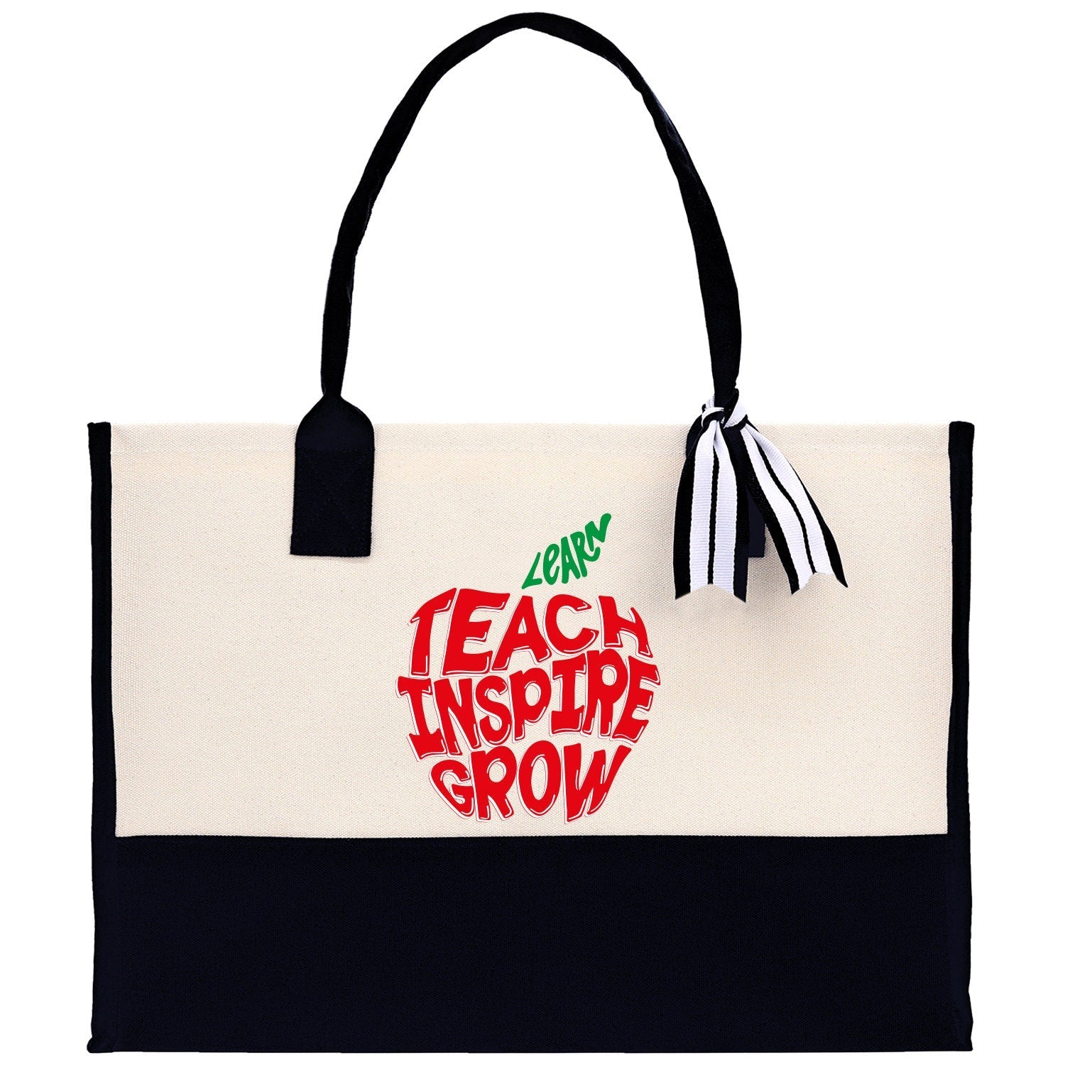 Teacher Floral Tote Bag Teacher Wildflower Graphic Tote Teacher Life Tote Bag Teacher Flower Bag Gift for Teacher Wildflower Book Bag