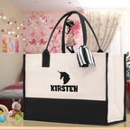 Diaper bag Personalized Kids Name Tote Bag Dinosaur Tote Kindergarten Tote Beach Bag for Boys Custom Kids Summer Bag  Rabbit Unicorn Cat