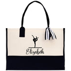Dance Personalized Tote Bag Ballet Bag Gymnastic Bag Ballerina Bag Dancer Gift Dance Teacher Gift Dance Student Bag Custom for Women Girls