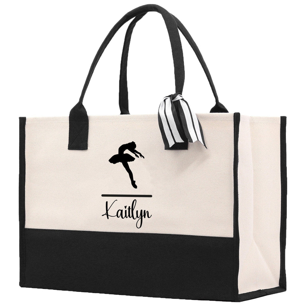Dance Personalized Tote Bag Ballet Bag Gymnastic Bag Ballerina Bag Dancer Gift Dance Teacher Gift Dance Student Bag Custom for Women Girls