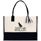 Personalized Kids Name Tote Bag Dinosaur Tote Kindergarten Tote Beach Bag for Boys Custom Kids Summer Bag Kids School Bag Rabbit Unicorn Cat