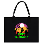 Halloween Trick or Treat Tote Bag Halloween Tote Bag for Kids Halloween Gift Halloween Candy Bag Halloween Doodles Cute Canvas Tote Bag