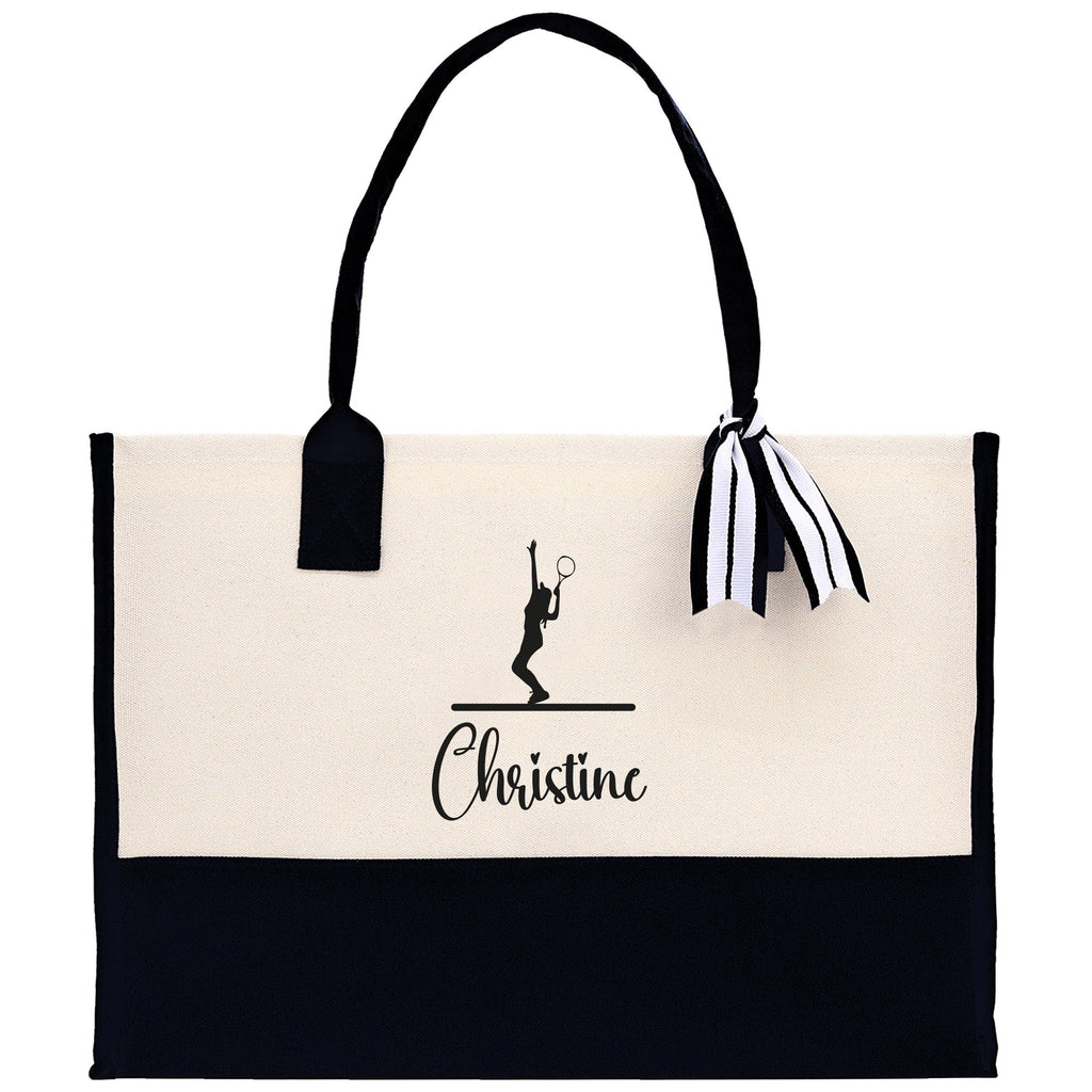 Tennis Tote Bag Custom Tennis Tote Bag Tennis Sport Gift for Her Personalized Tennis Bag Tennis Love Bag Tennis Coach Gift Canvas Tote Bag