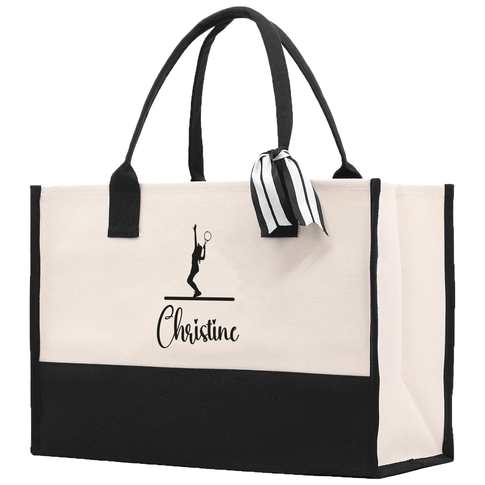 Tennis Tote Bag Custom Tennis Tote Bag Tennis Sport Gift for Her Personalized Tennis Bag Tennis Love Bag Tennis Coach Gift Canvas Tote Bag