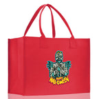 Halloween Trick or Treat Tote Bag Halloween Tote Bag for Kids Halloween Gift Halloween Candy Bag Halloween Doodles Cute Canvas Tote Bag