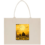 Halloween Trick or Treat Tote Bag Halloween Tote Bag for Kids Halloween Gift Halloween Candy Bag Halloween Doodles Cute Canvas Tote Bag
