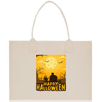 Halloween Trick or Treat Tote Bag Halloween Tote Bag for Kids Halloween Gift Halloween Candy Bag Halloween Doodles Cute Canvas Tote Bag