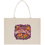 Halloween Trick or Treat Tote Bag Halloween Tote Bag for Kids Halloween Gift Halloween Candy Bag Halloween Doodles Cute Canvas Tote Bag