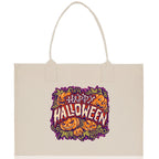 Halloween Trick or Treat Tote Bag Halloween Tote Bag for Kids Halloween Gift Halloween Candy Bag Halloween Doodles Cute Canvas Tote Bag