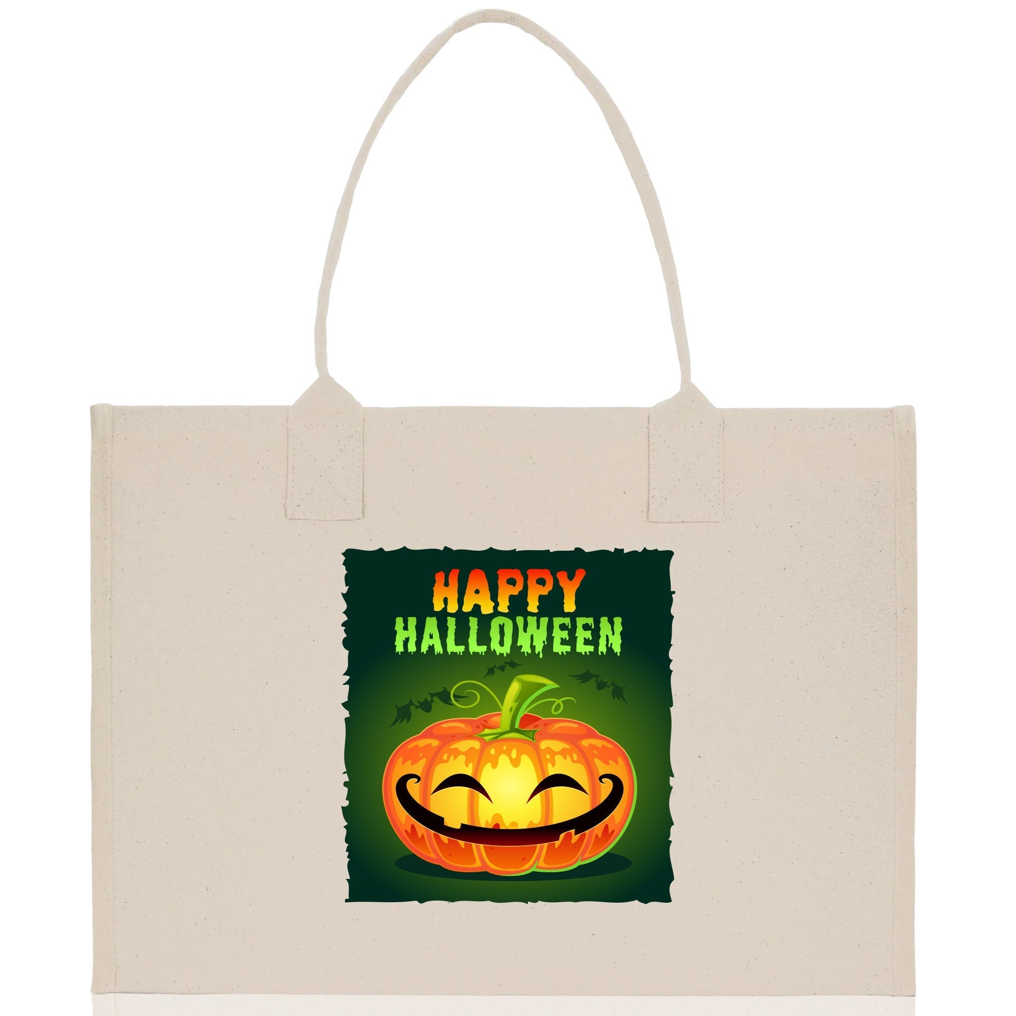 Halloween Trick or Treat Tote Bag Halloween Tote Bag for Kids Halloween Gift Halloween Candy Bag Halloween Doodles Cute Canvas Tote Bag