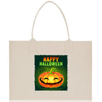 Halloween Trick or Treat Tote Bag Halloween Tote Bag for Kids Halloween Gift Halloween Candy Bag Halloween Doodles Cute Canvas Tote Bag