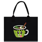 Halloween Trick or Treat Tote Bag Halloween Tote Bag for Kids Halloween Gift Halloween Candy Bag Halloween Doodles Cute Canvas Tote Bag