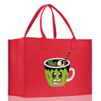 Halloween Trick or Treat Tote Bag Halloween Tote Bag for Kids Halloween Gift Halloween Candy Bag Halloween Doodles Cute Canvas Tote Bag