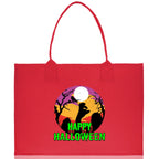 Halloween Trick or Treat Tote Bag Halloween Tote Bag for Kids Halloween Gift Halloween Candy Bag Halloween Doodles Cute Canvas Tote Bag