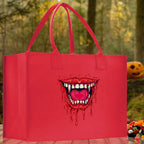 Halloween Trick or Treat Tote Bag Halloween Tote Bag for Kids Halloween Gift Halloween Candy Bag Halloween Doodles Cute Canvas Tote Bag