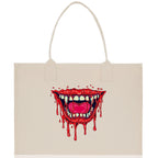 Halloween Trick or Treat Tote Bag Halloween Tote Bag for Kids Halloween Gift Halloween Candy Bag Halloween Doodles Cute Canvas Tote Bag