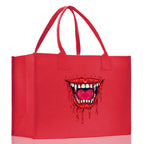 Halloween Trick or Treat Tote Bag Halloween Tote Bag for Kids Halloween Gift Halloween Candy Bag Halloween Doodles Cute Canvas Tote Bag