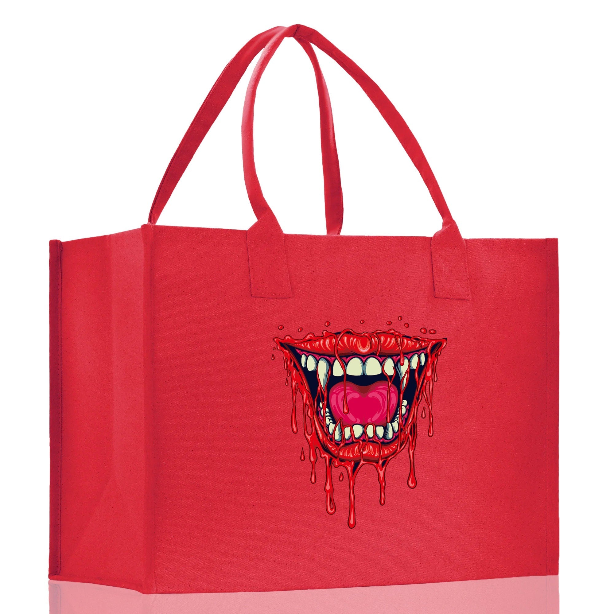 Halloween Trick or Treat Tote Bag Halloween Tote Bag for Kids Halloween Gift Halloween Candy Bag Halloween Doodles Cute Canvas Tote Bag