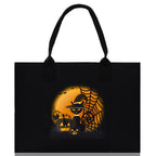 Halloween Trick or Treat Tote Bag Halloween Tote Bag for Kids Halloween Gift Halloween Candy Bag Halloween Doodles Cute Canvas Tote Bag