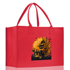 Halloween Trick or Treat Tote Bag Halloween Tote Bag for Kids Halloween Gift Halloween Candy Bag Halloween Doodles Cute Canvas Tote Bag