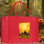 Halloween Trick or Treat Tote Bag Halloween Tote Bag for Kids Halloween Gift Halloween Candy Bag Halloween Doodles Cute Canvas Tote Bag