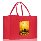 Halloween Trick or Treat Tote Bag Halloween Tote Bag for Kids Halloween Gift Halloween Candy Bag Halloween Doodles Cute Canvas Tote Bag