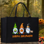 Halloween Trick or Treat Tote Bag Halloween Tote Bag for Kids Halloween Gift Halloween Candy Bag Halloween Doodles Cute Canvas Tote Bag