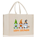 Halloween Trick or Treat Tote Bag Halloween Tote Bag for Kids Halloween Gift Halloween Candy Bag Halloween Doodles Cute Canvas Tote Bag