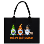 Halloween Trick or Treat Tote Bag Halloween Tote Bag for Kids Halloween Gift Halloween Candy Bag Halloween Doodles Cute Canvas Tote Bag