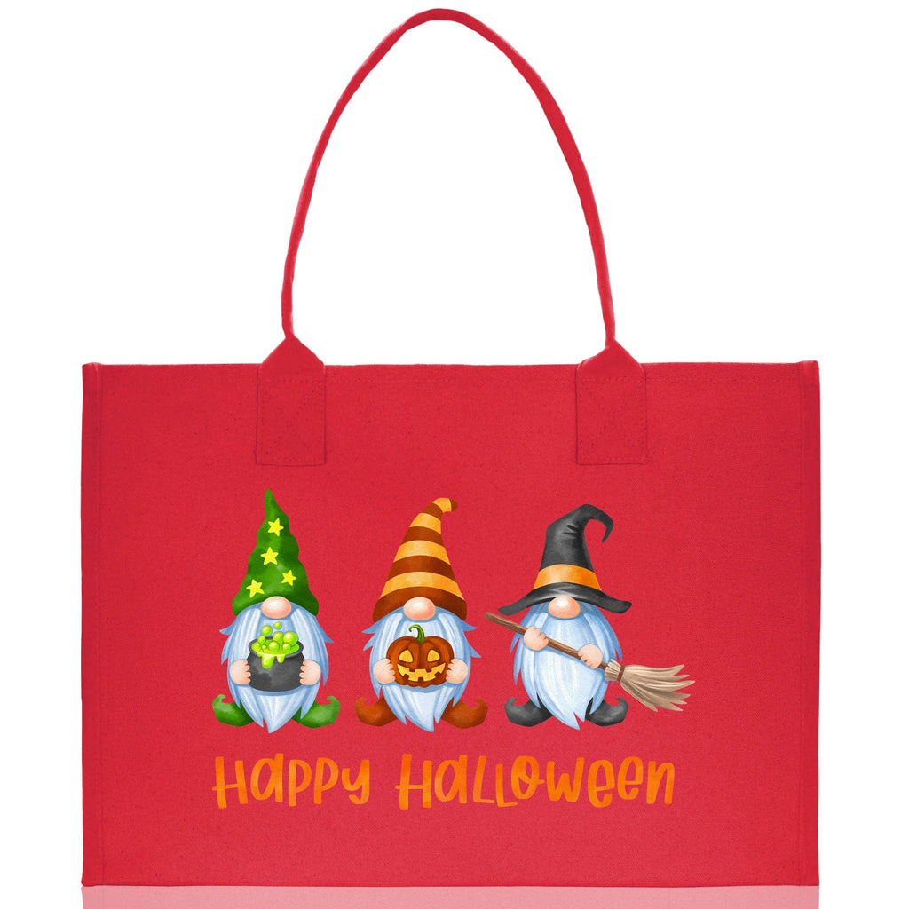 Halloween Trick or Treat Tote Bag Halloween Tote Bag for Kids Halloween Gift Halloween Candy Bag Halloween Doodles Cute Canvas Tote Bag