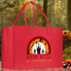 Halloween Trick or Treat Tote Bag Halloween Tote Bag for Kids Halloween Gift Halloween Candy Bag Halloween Doodles Cute Canvas Tote Bag