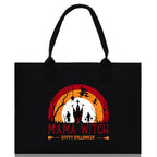Halloween Trick or Treat Tote Bag Halloween Tote Bag for Kids Halloween Gift Halloween Candy Bag Halloween Doodles Cute Canvas Tote Bag