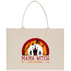 Halloween Trick or Treat Tote Bag Halloween Tote Bag for Kids Halloween Gift Halloween Candy Bag Halloween Doodles Cute Canvas Tote Bag